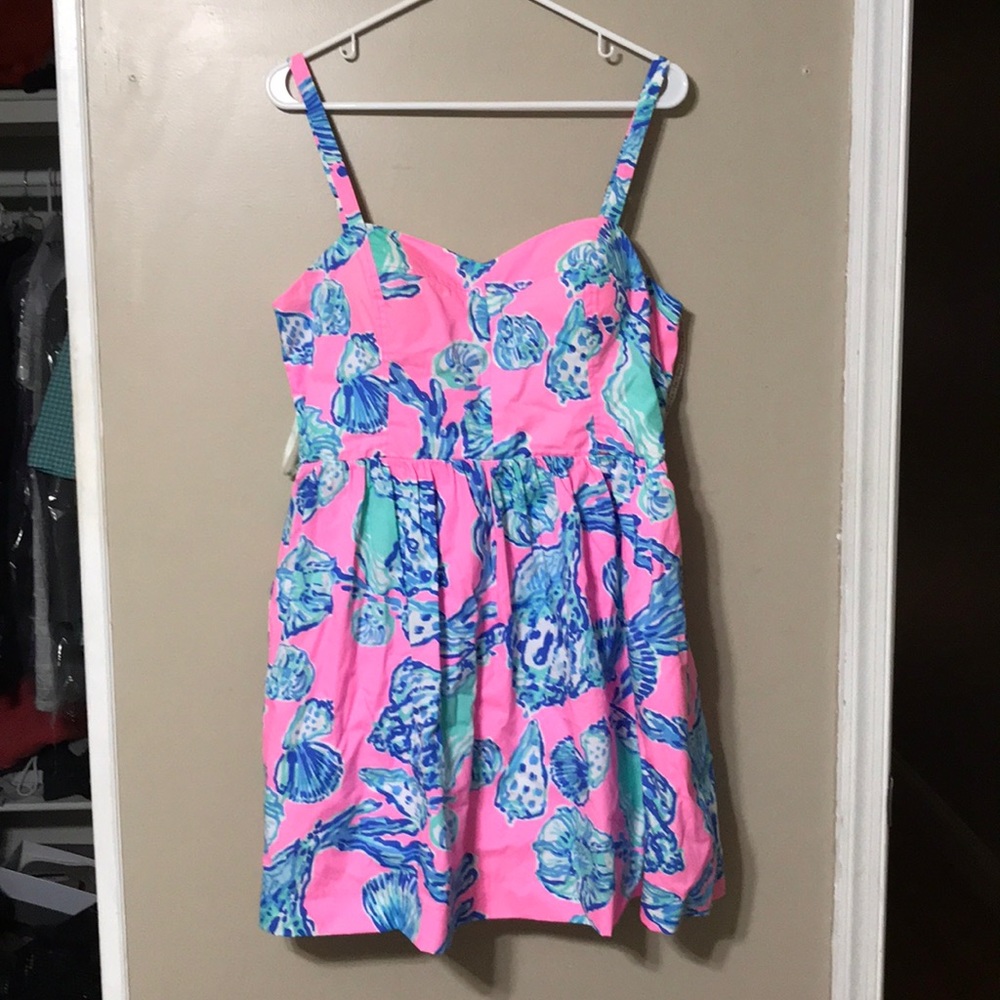 Lilly Pulitzer Pink Tropical Shell Print Sundress